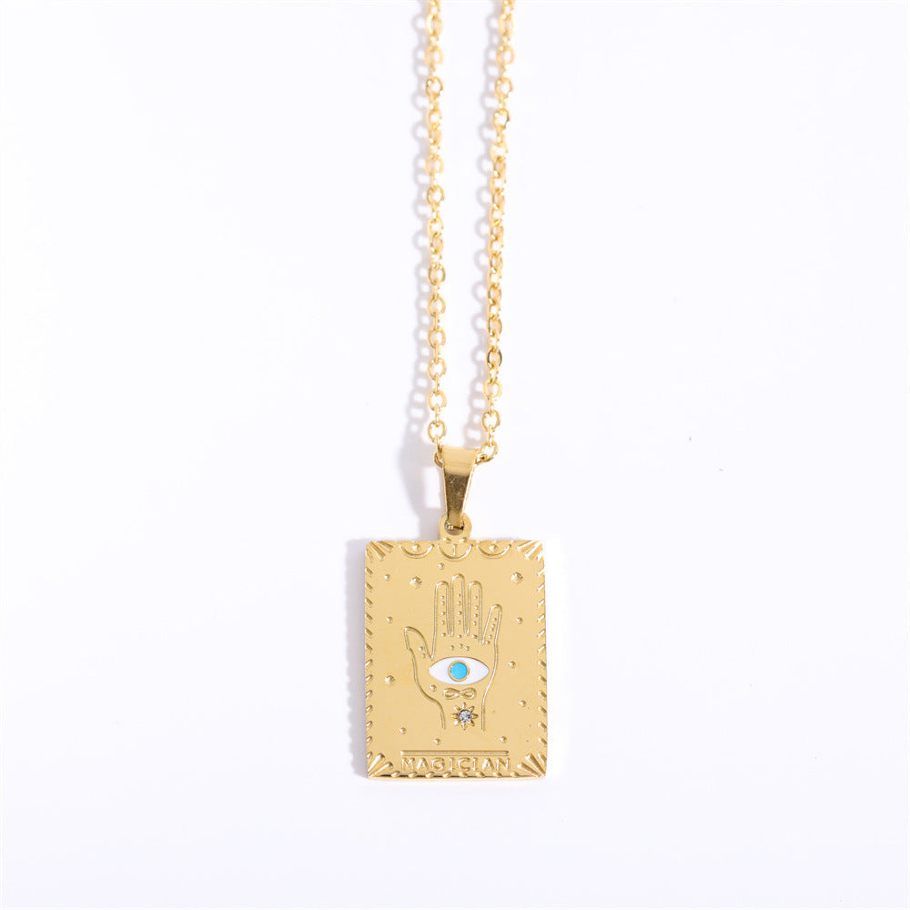 Wholesale Vintage Tarot Cards Stainless Steel Sweater Chain